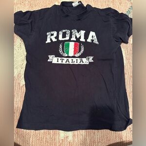 Roma Italia Black T-Shirt